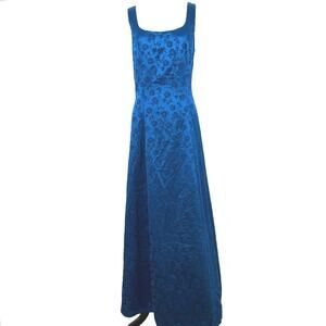 Niki Livas Women Vintage 90s Prom Dress Formal Blue Fairy Grunge Gothic Size 10